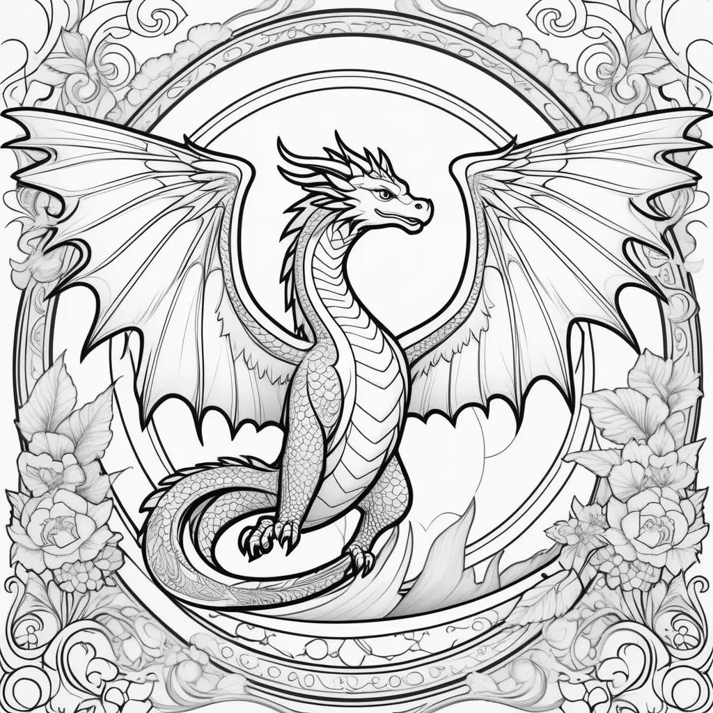 Wings of fire coloring pages with dragon design