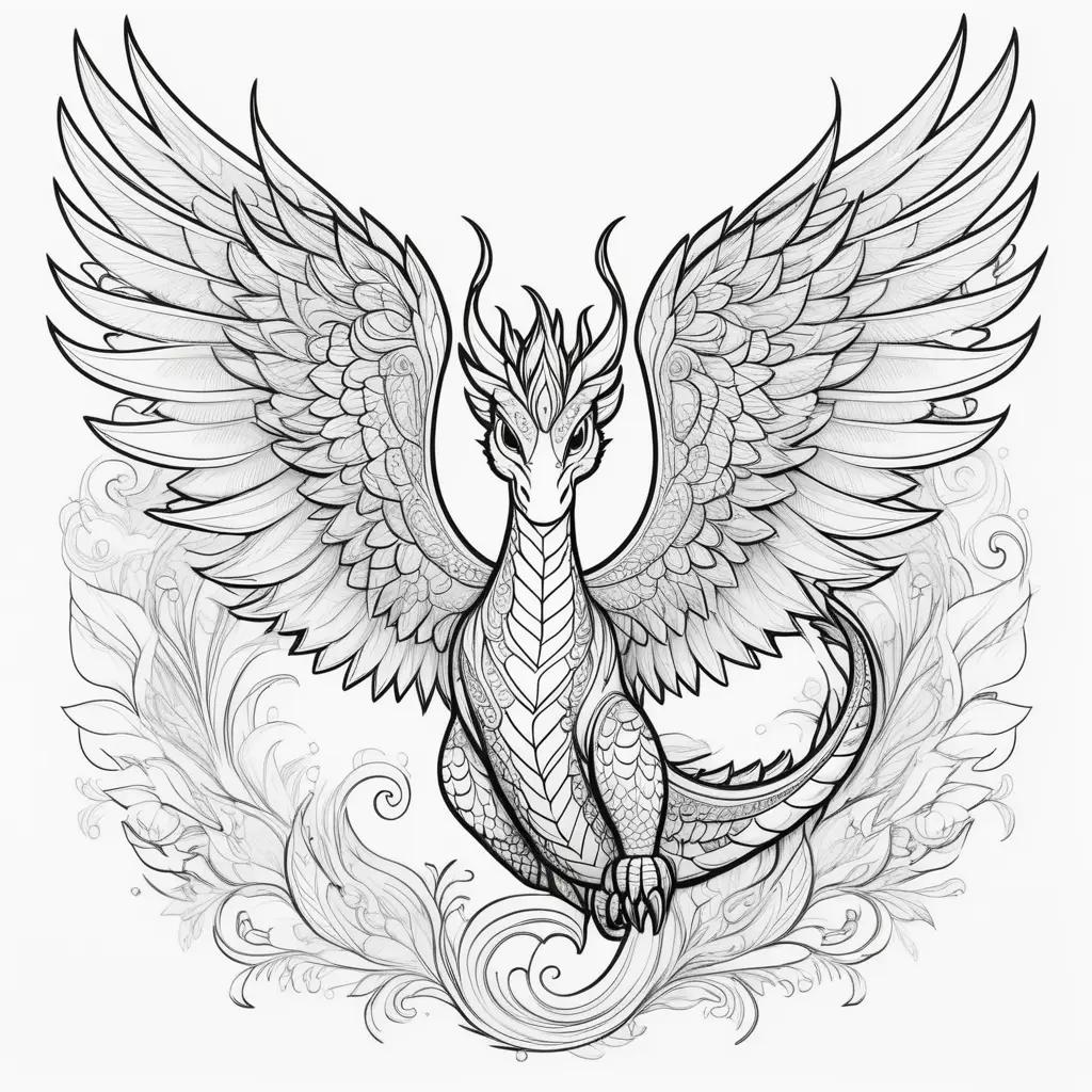 Wings of fire coloring pages with intricate design