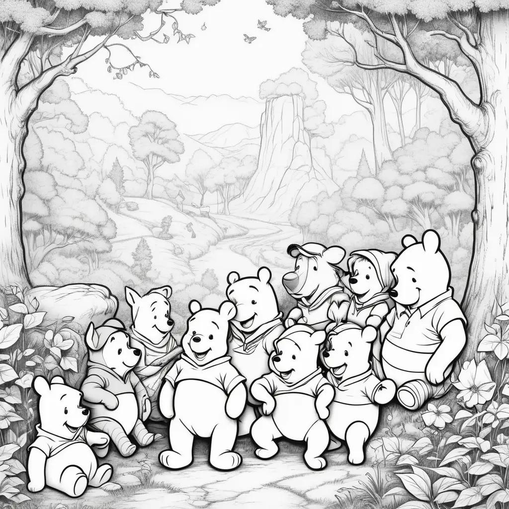 Winnie the Pooh and Friends Coloring Pages