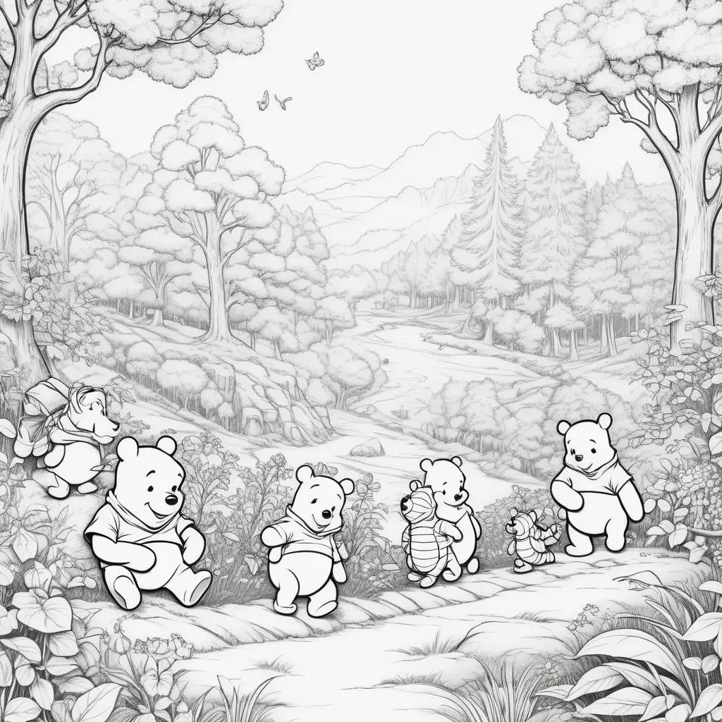 Winnie the Pooh and Friends Coloring Pages