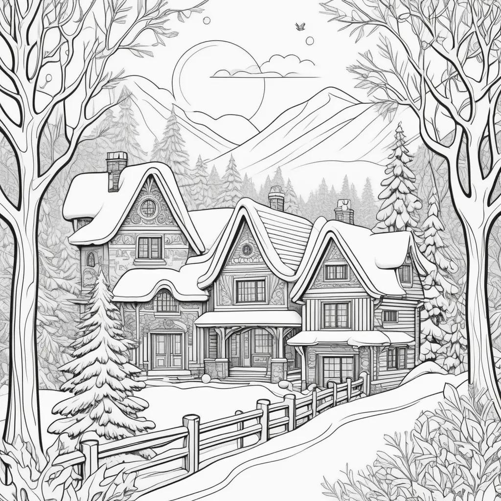 Winter coloring pages for kids to print