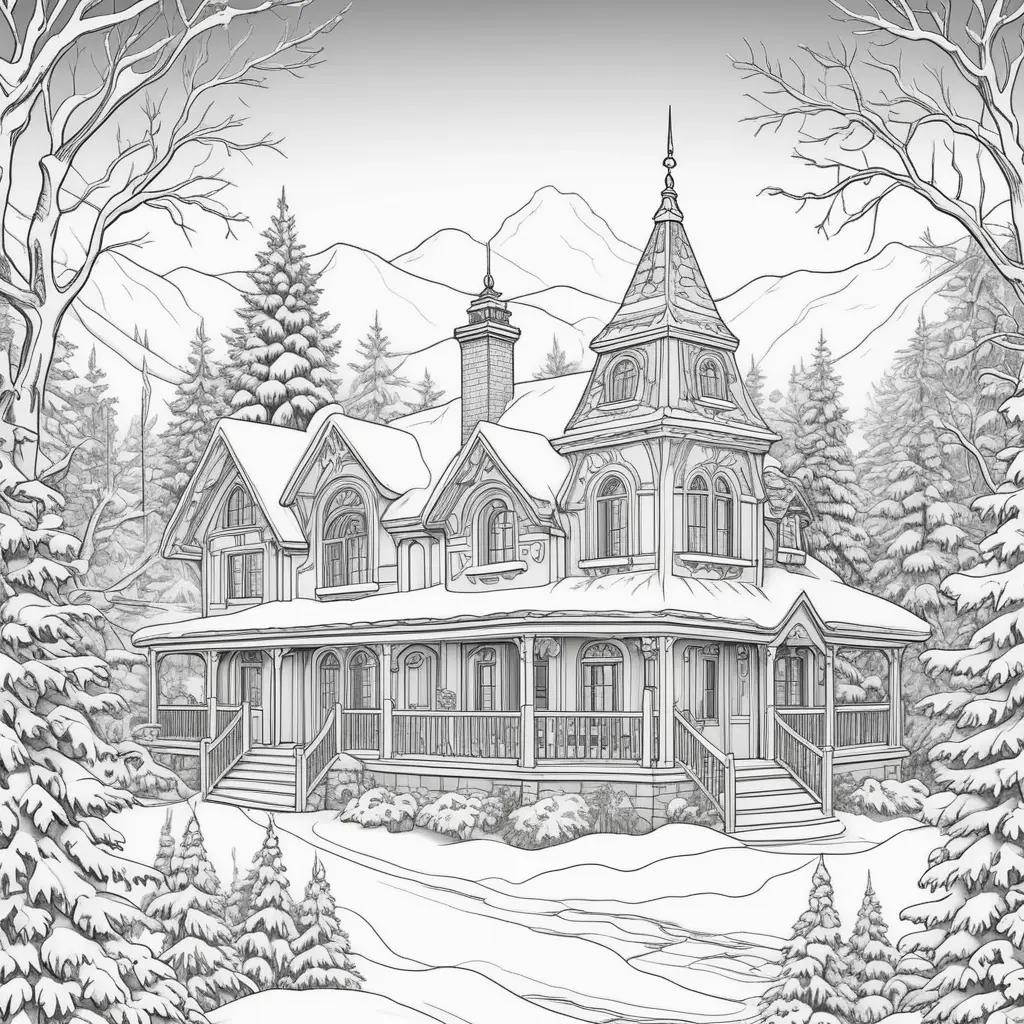 Winter free coloring pages for kids