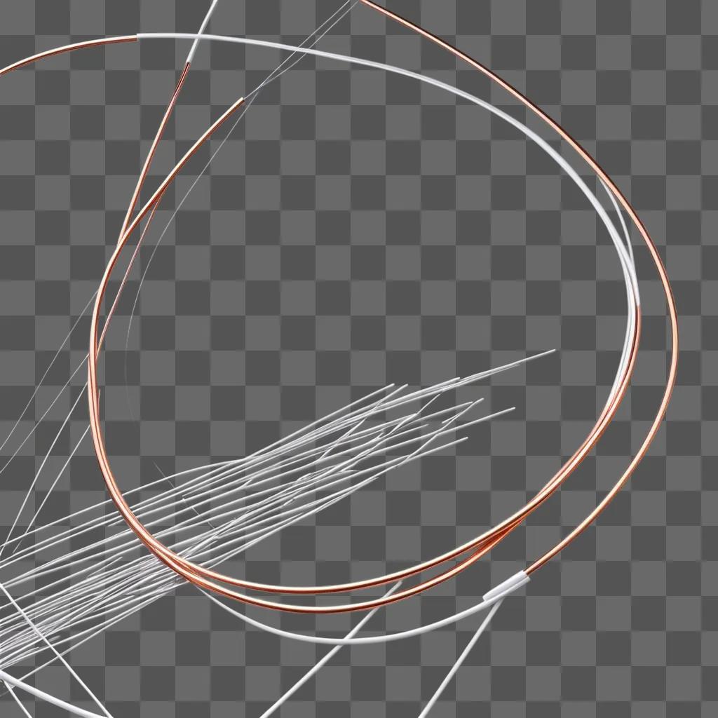 Wire is a curved, glowing object in the center of a picture