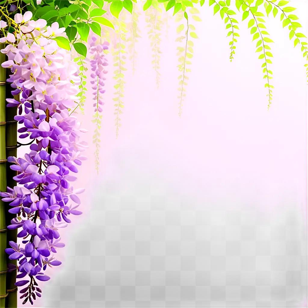 Wisteria flowers bloom in springtime