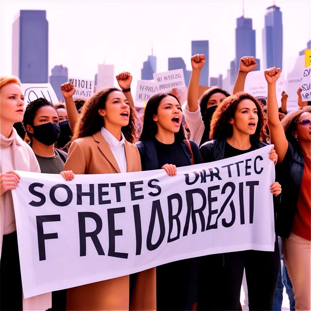 移民に抗議する女性たち