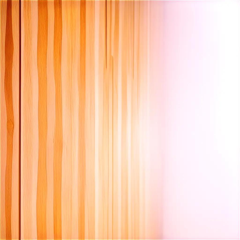 Wood panel with orange and white stripes