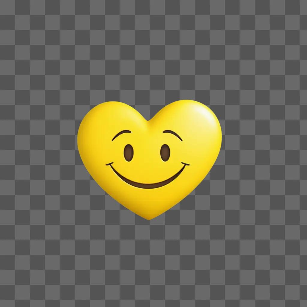 Yellow Emoji Face Expressing Love and Emotion