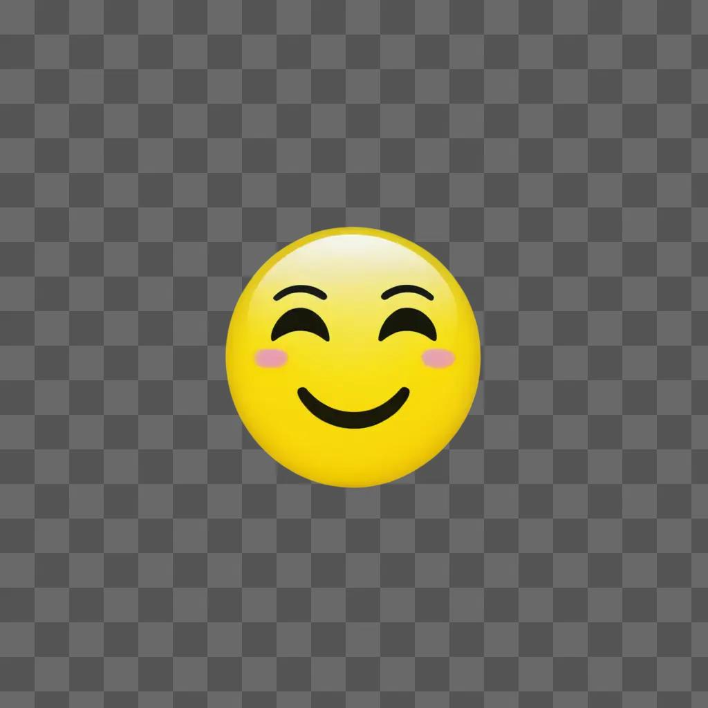 Yellow Emoji Face with Smiling Eyes Expressing Love and Emotion