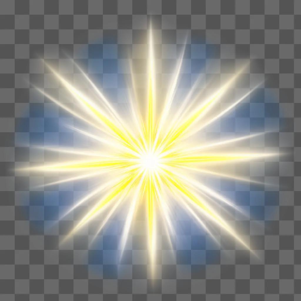 Yellow star bursts into light