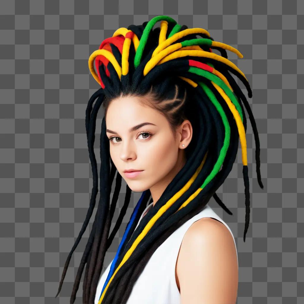 Young lady with dreadlocks posing for the camera