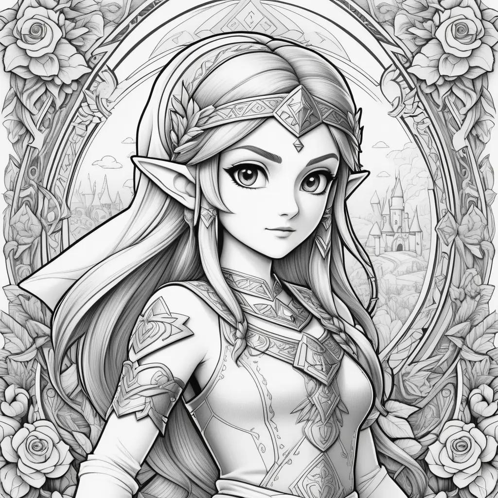 Zelda Coloring Pages: A Princess of the Sword