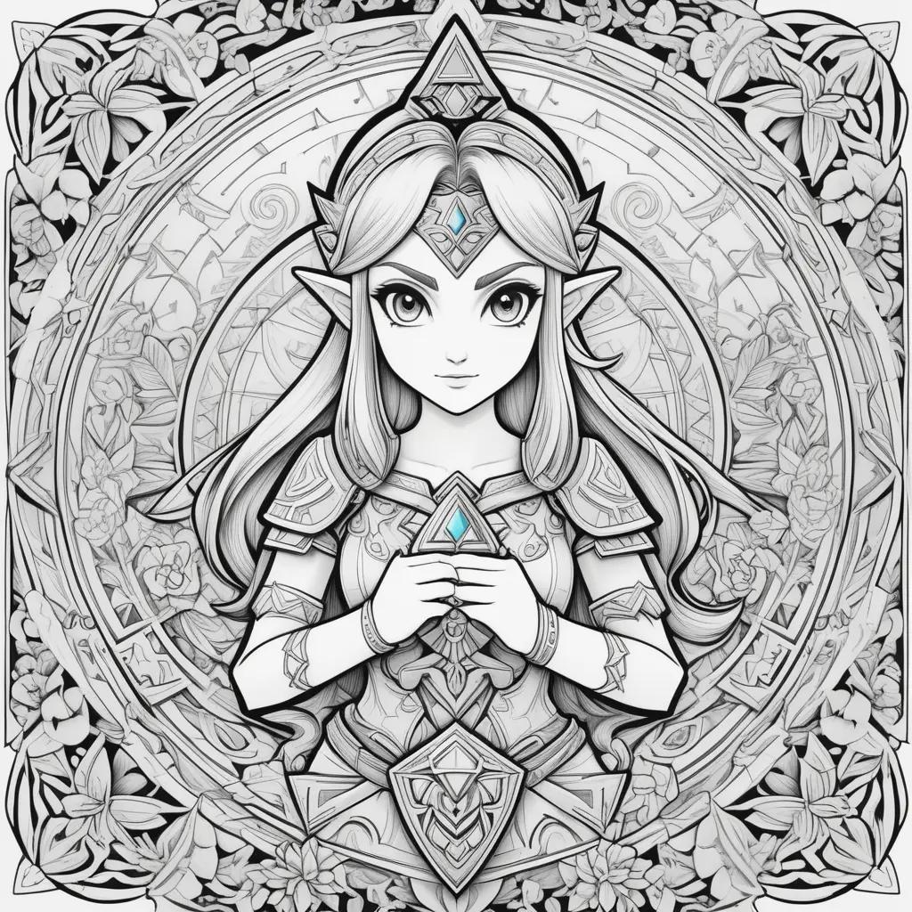 Zelda Coloring Pages: An Original Artwork of Princess Zelda