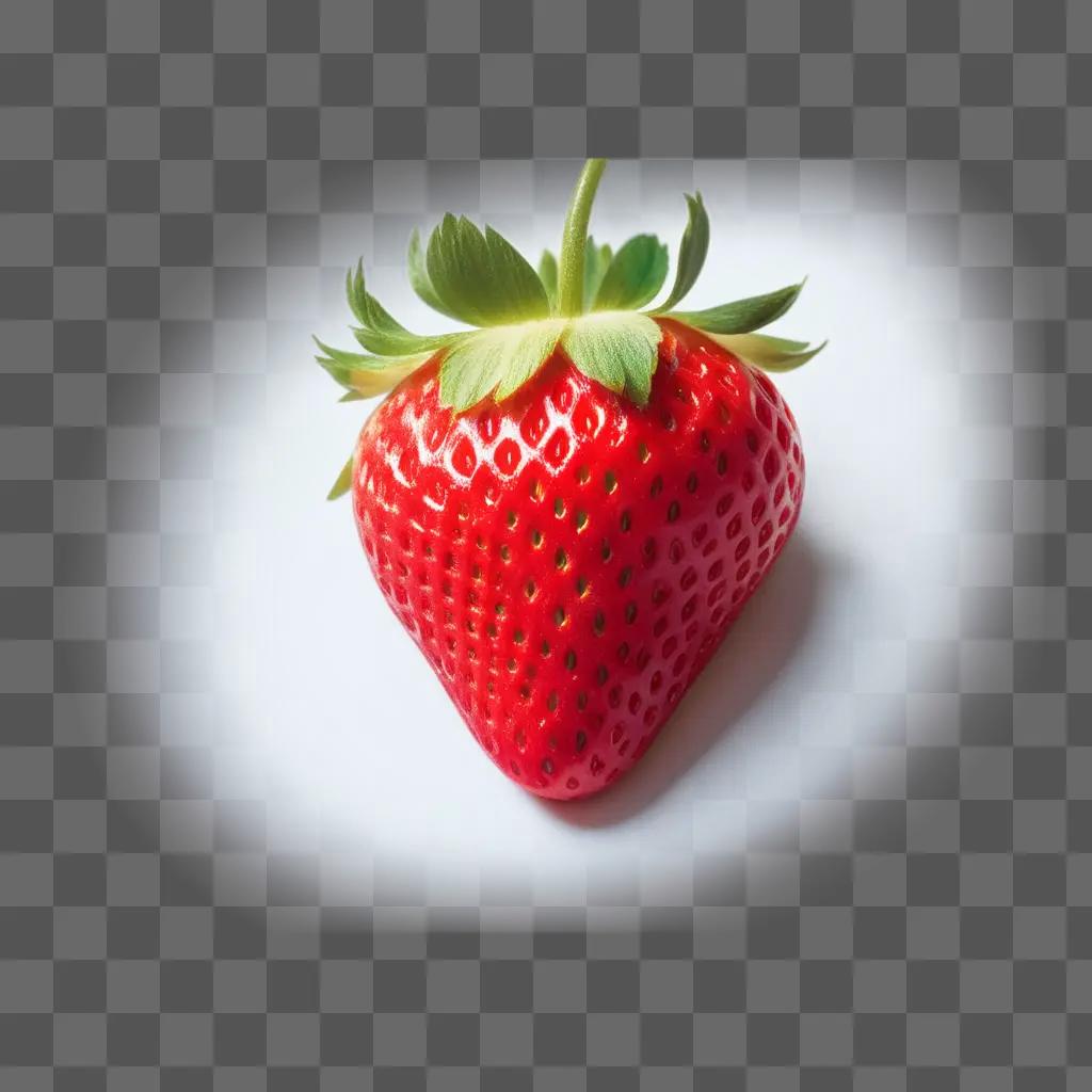 a beautiful drawing of a red strawberry