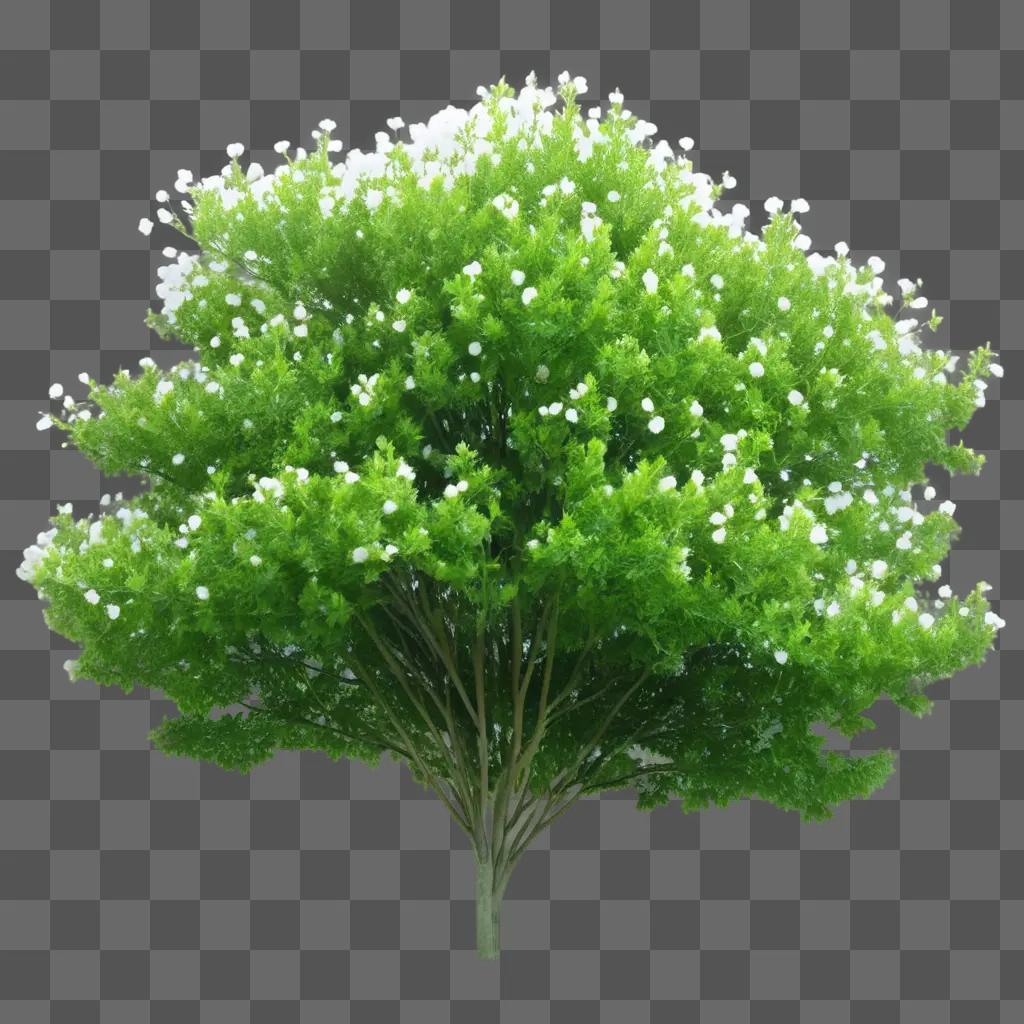 a bright bush with a transparent background