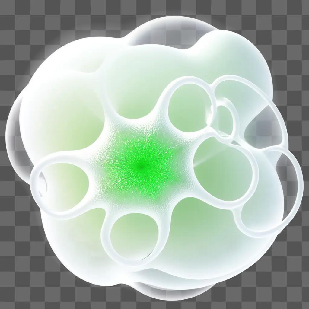 a bubble of green oxygen