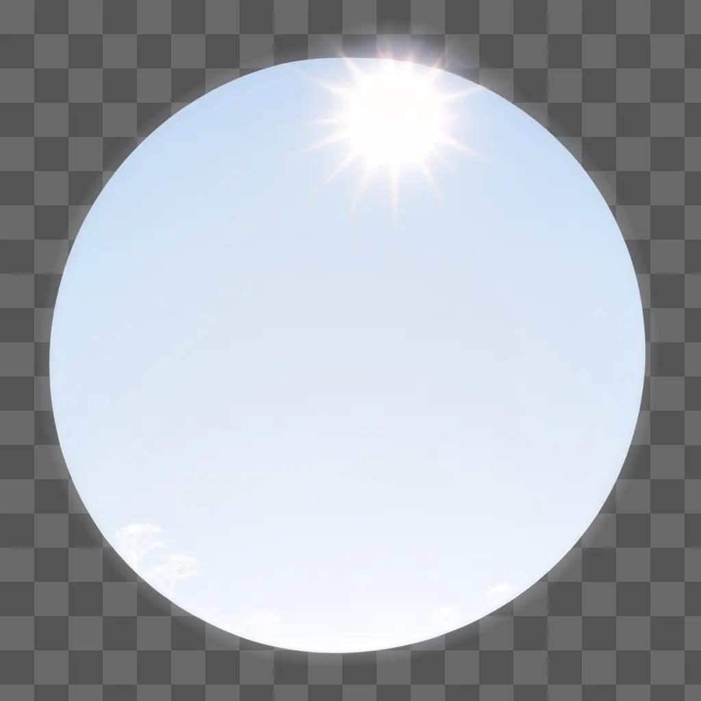 a circle with a sun and some transparent background