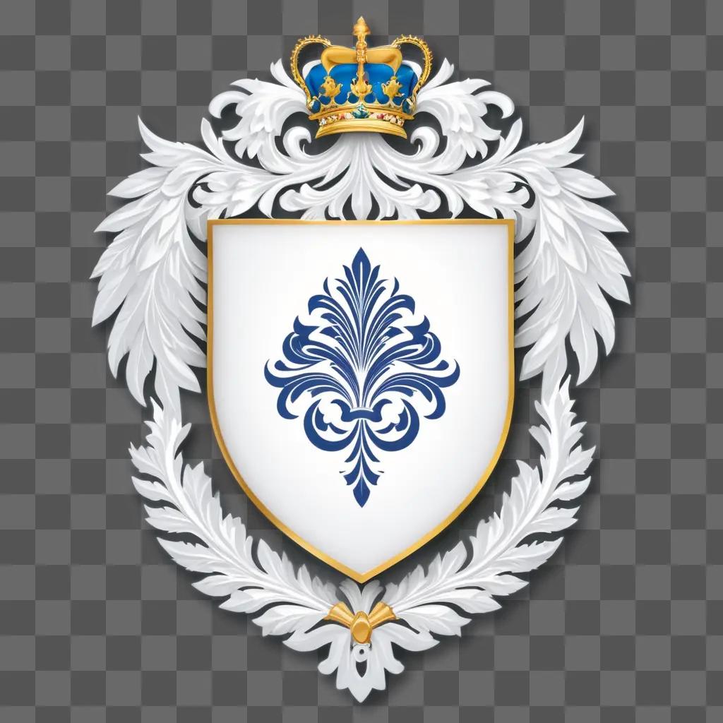 a crest with a crown on it