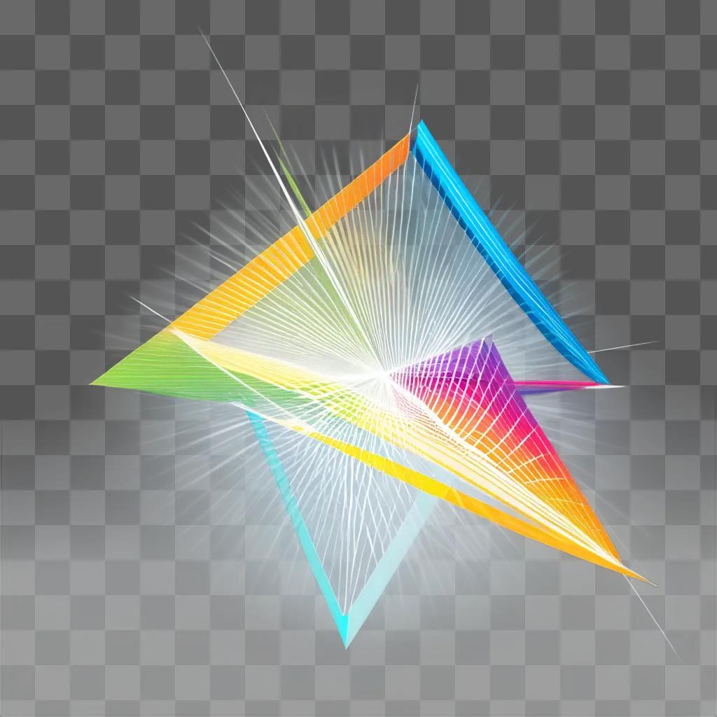 a geometric design with colorful lines