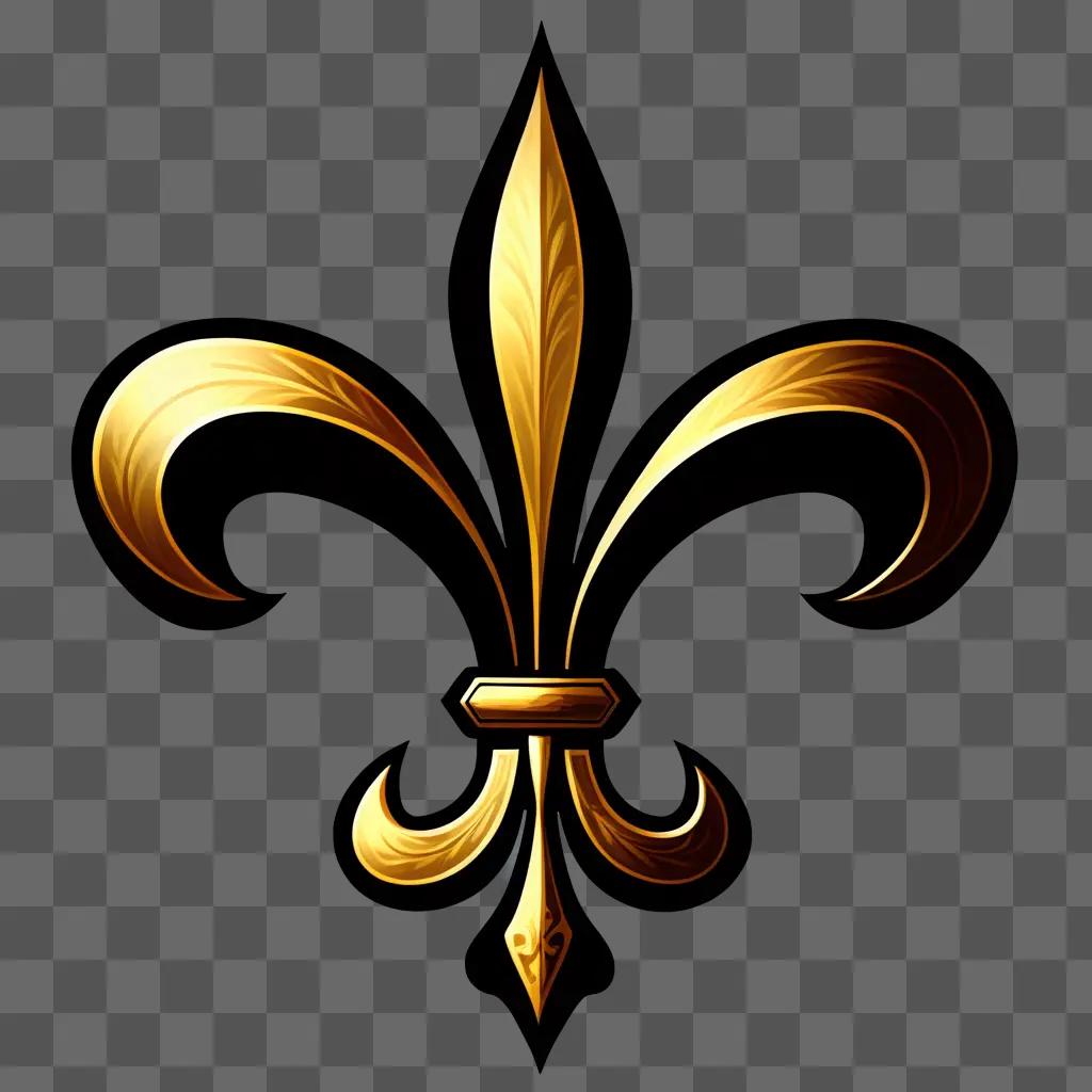 a gold fleur de lis symbol