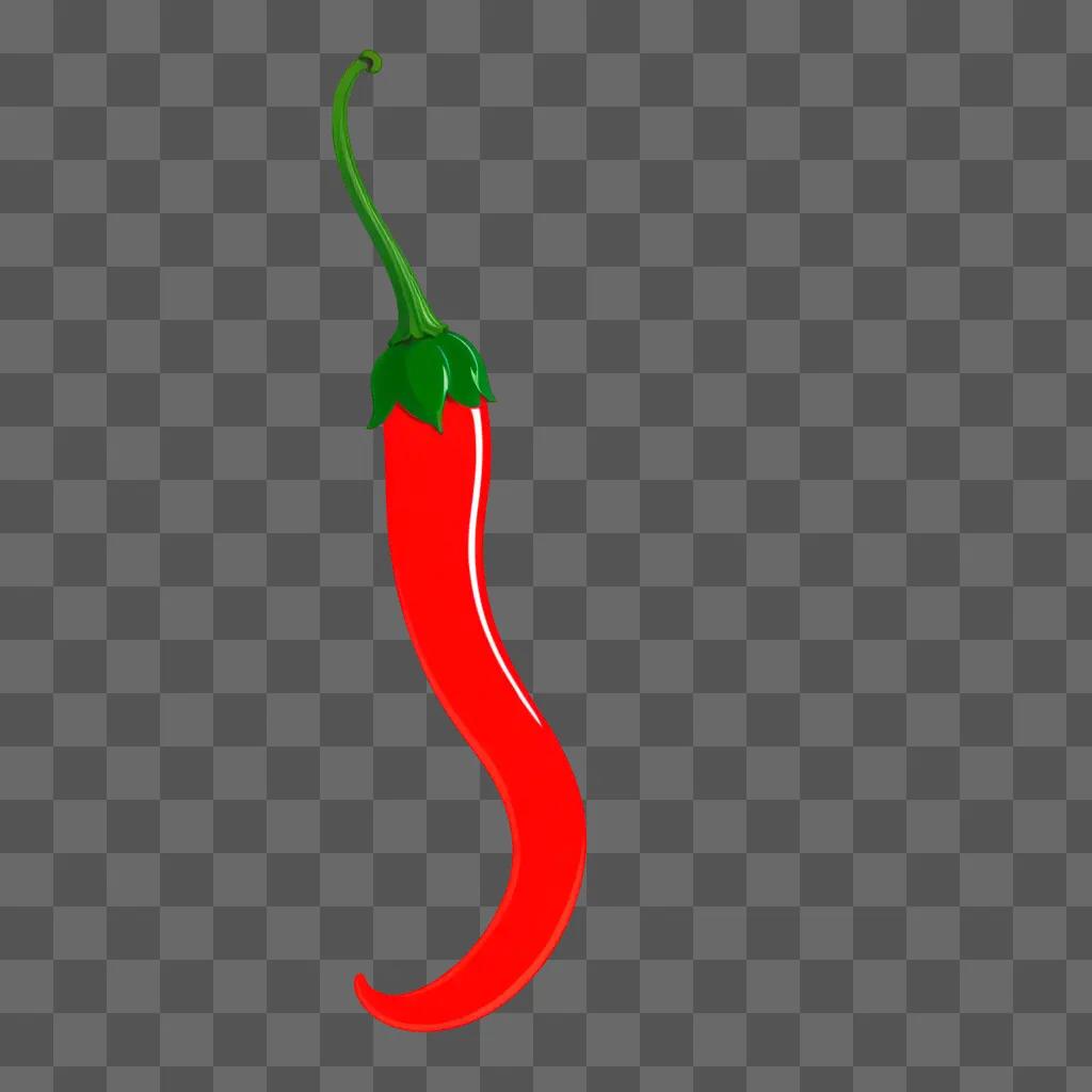 a red chili pepper against a red background