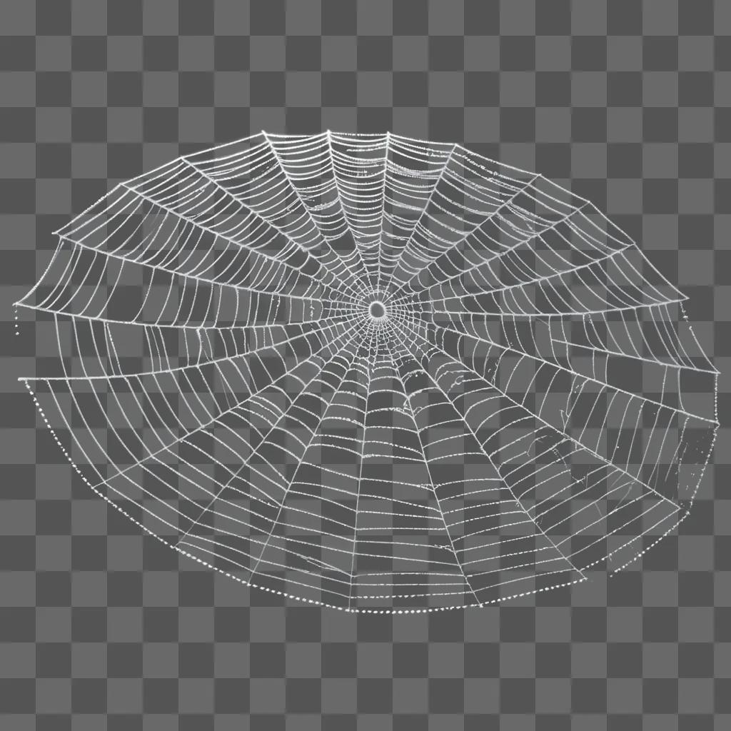 a web made of tiny lines on a white background