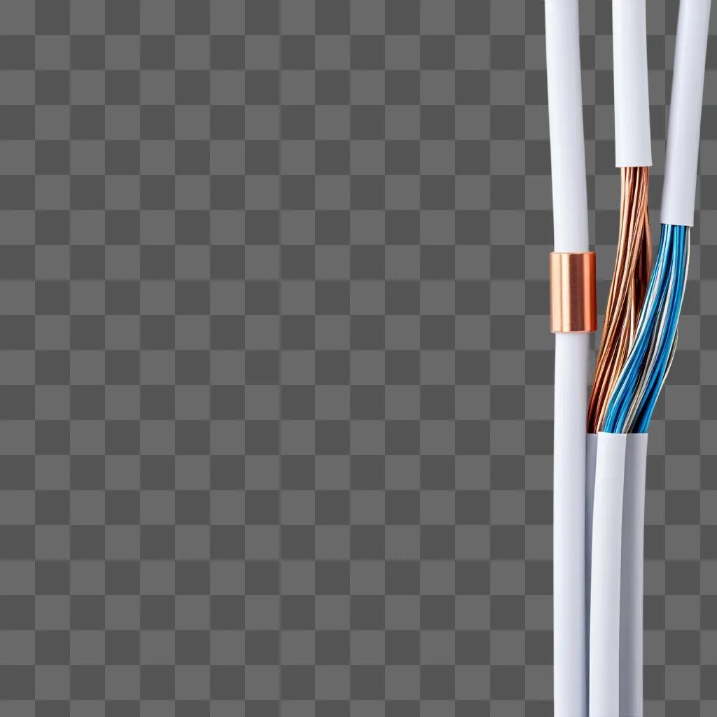 a wire is attached to a white surface