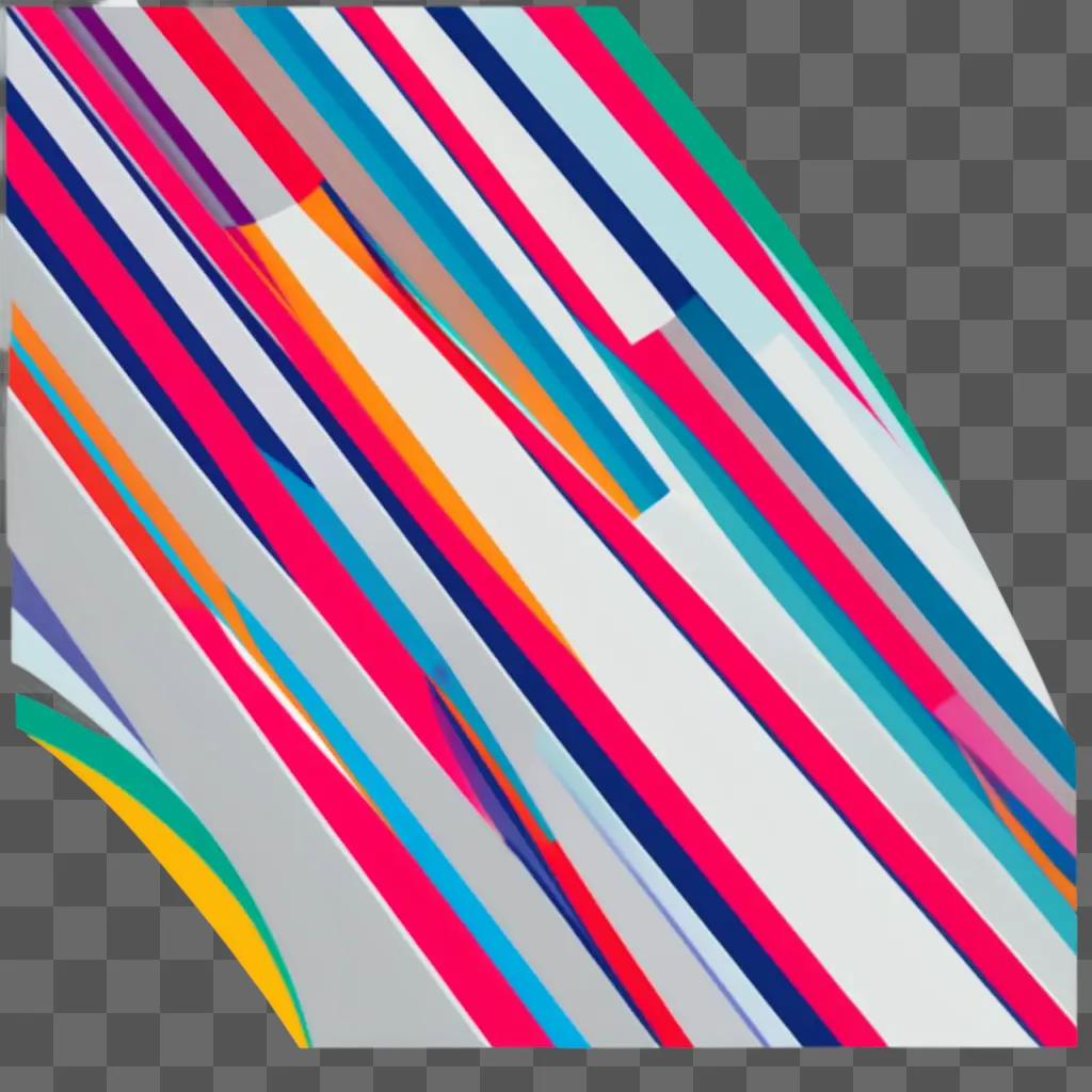 abstract art piece with stripes of various colors