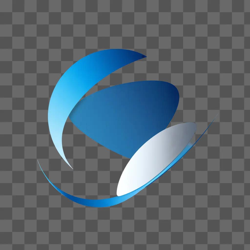 abstract logo design on a blue background