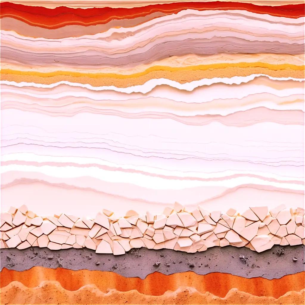 abstract painting of a crust with various colors