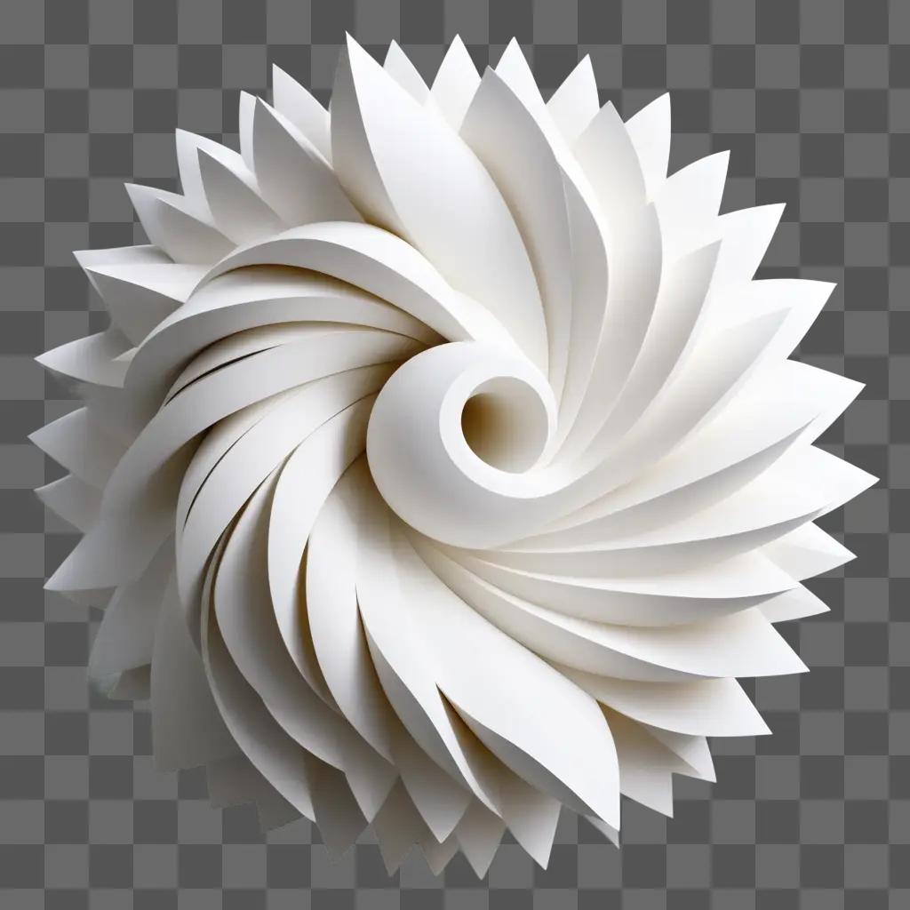 abstract sculpture made from paper forms