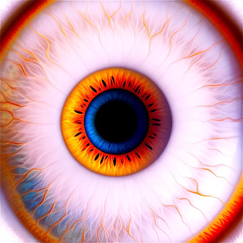 明るい色で人間の目の抽象的なビュー