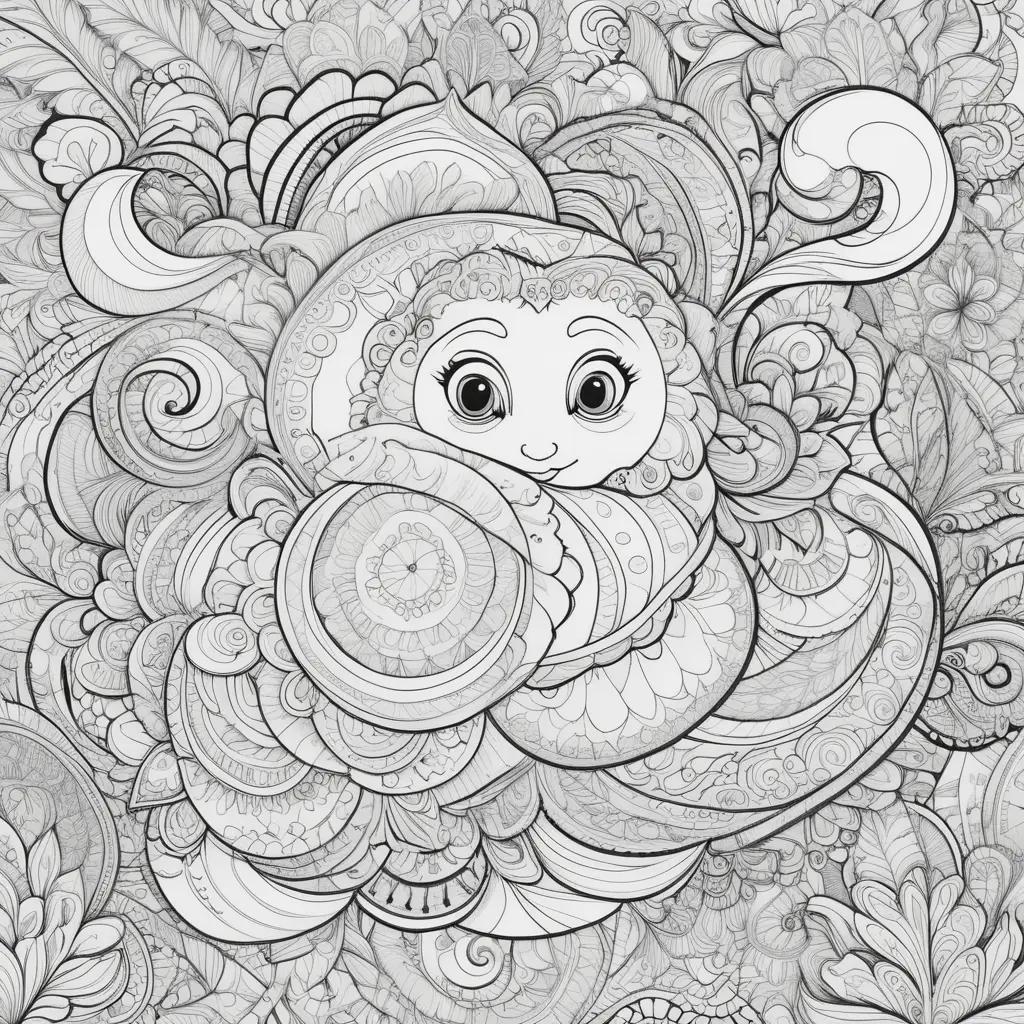 adorable, funny coloring page with a unique design