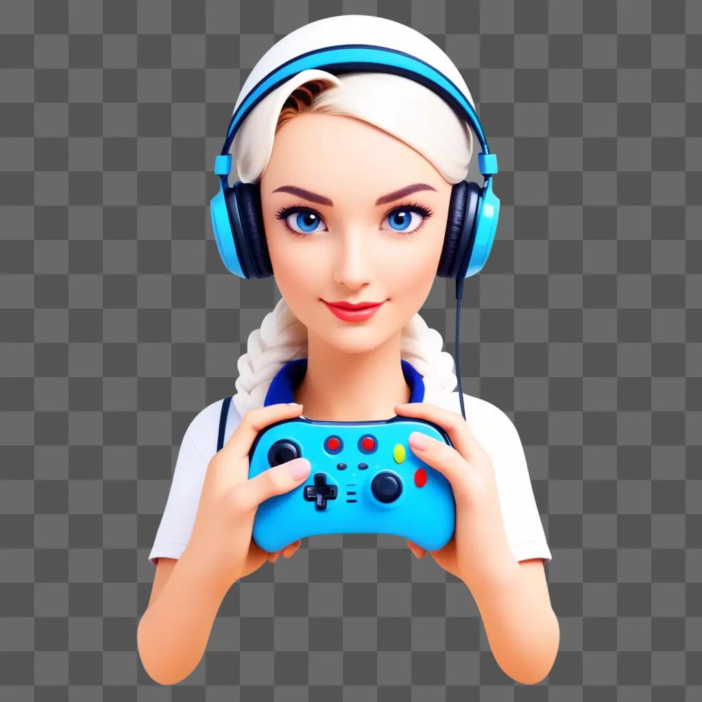 animated cartoon girl holding a video gaming controller