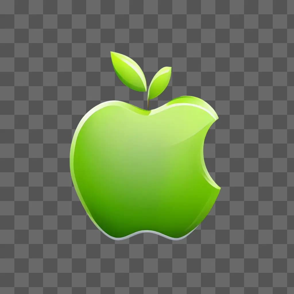 apple A green apple logo against a green background