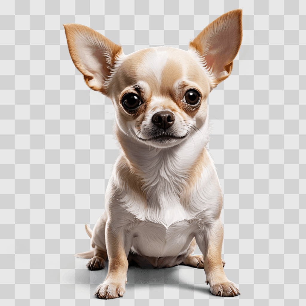 apple head chihuahua A Chihuahua sits in front of a beige background