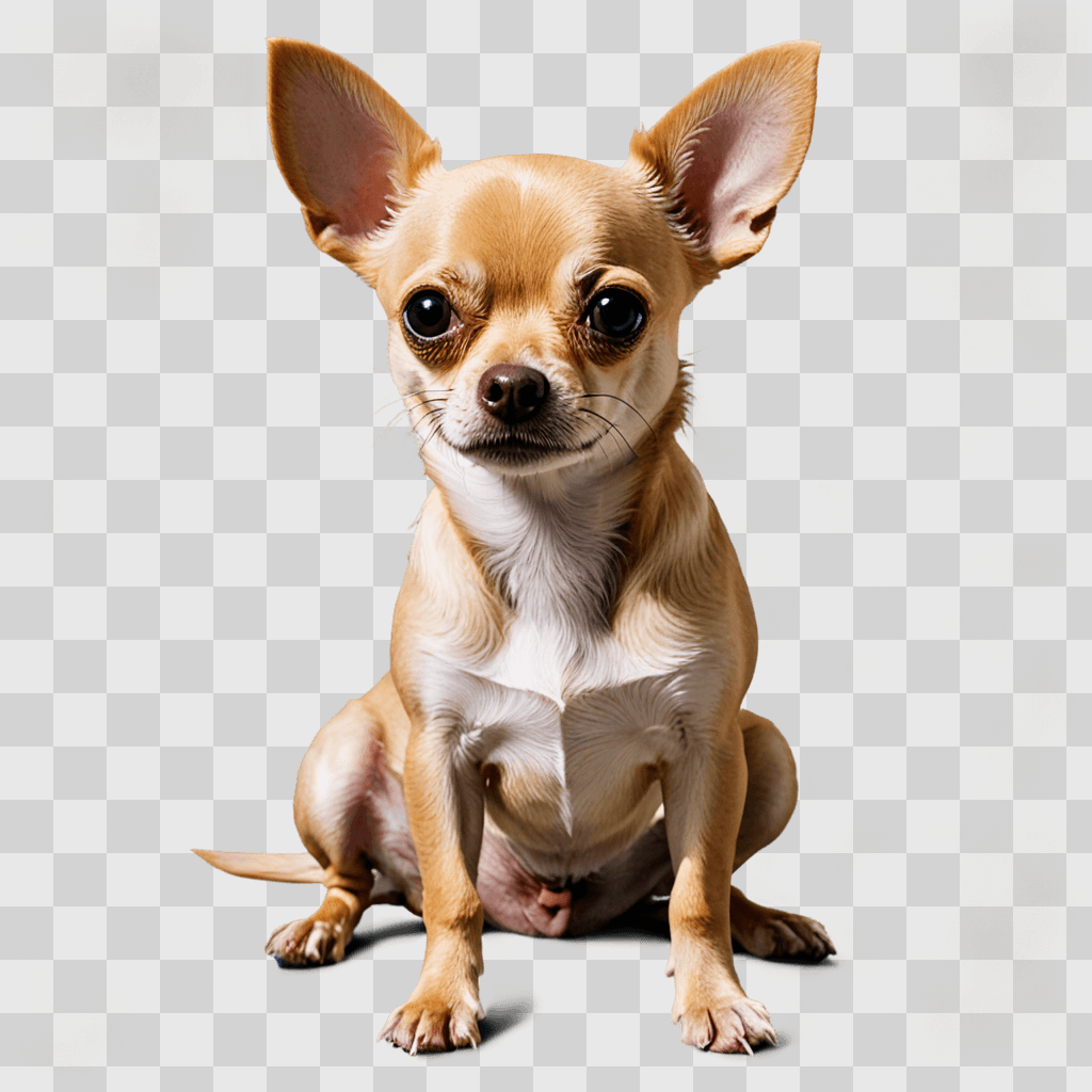 apple head chihuahua A tan Chihuahua sits on a tan surface