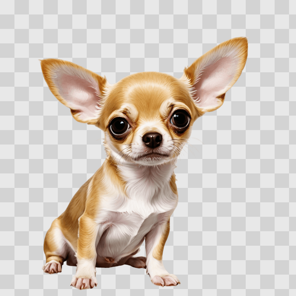 apple head chihuahua puppy A small dog with big eyes and big ears