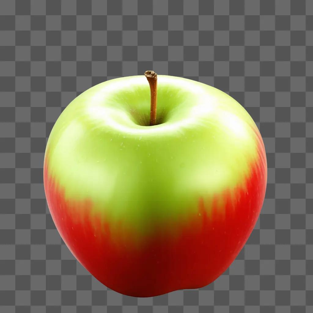 apple sits on a light background