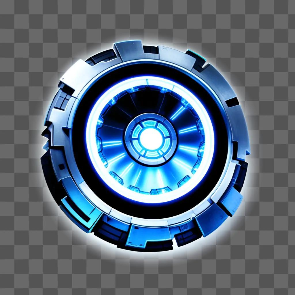 arc reactor with blue light