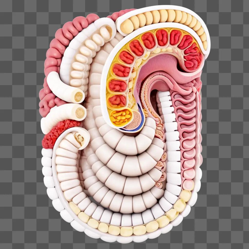 artistic depiction of the human digestive system