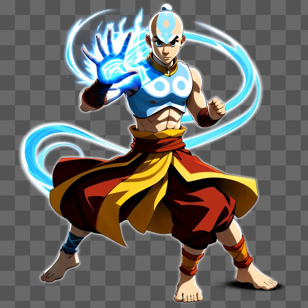 atar Aang in his warrior stance