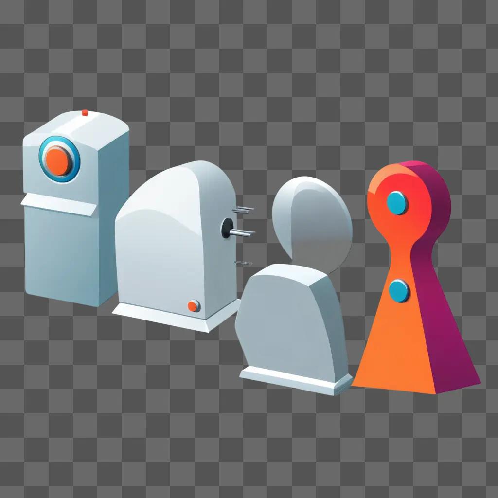 automatic clipart box on a grey background