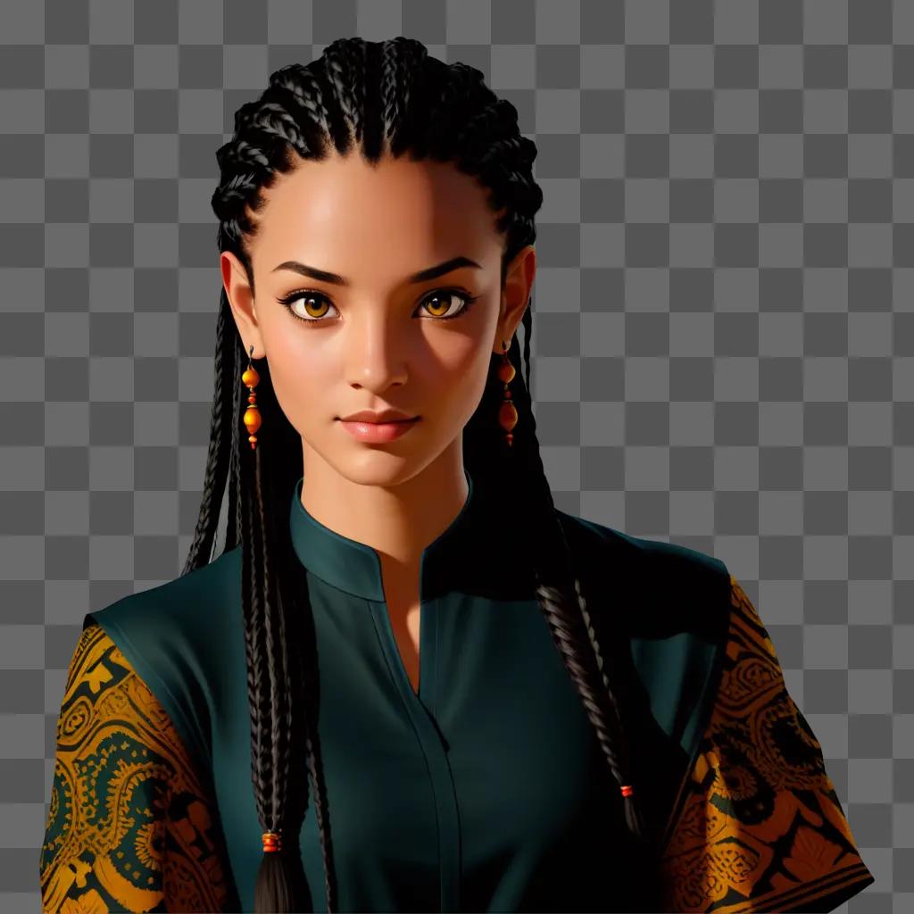 avatar with braids and earrings