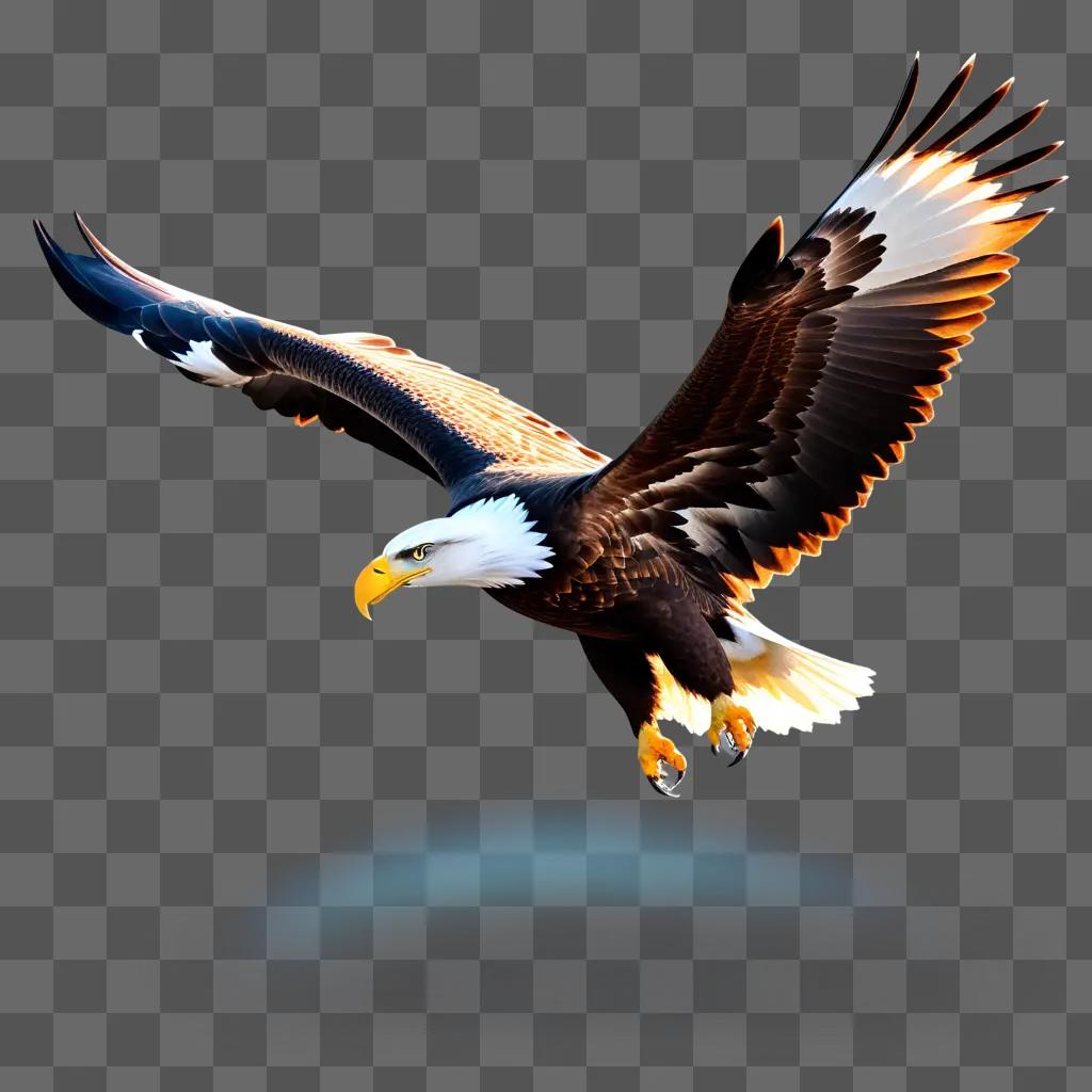 bald eagle with its wings spread