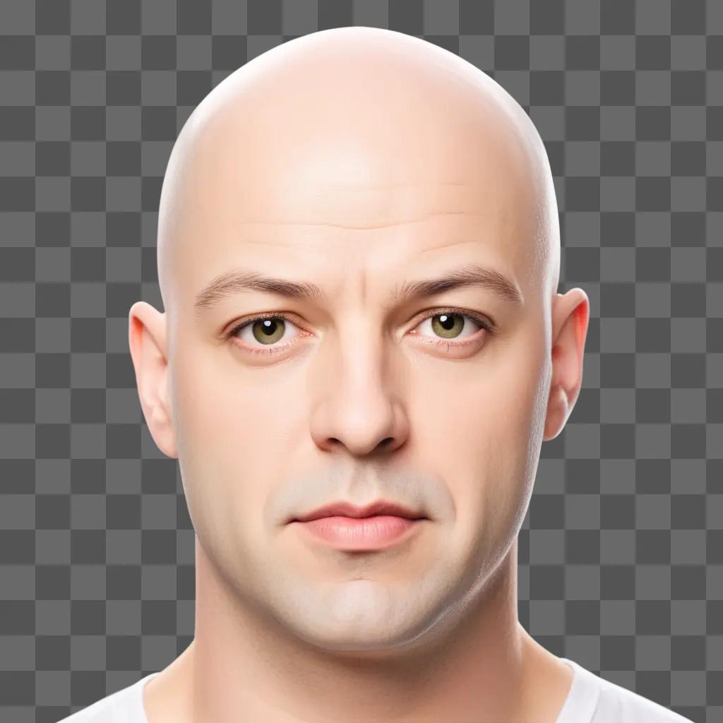 bald man in a white shirt