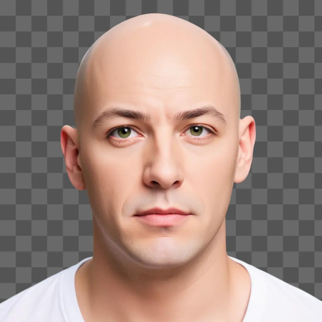 bald man with brown hair