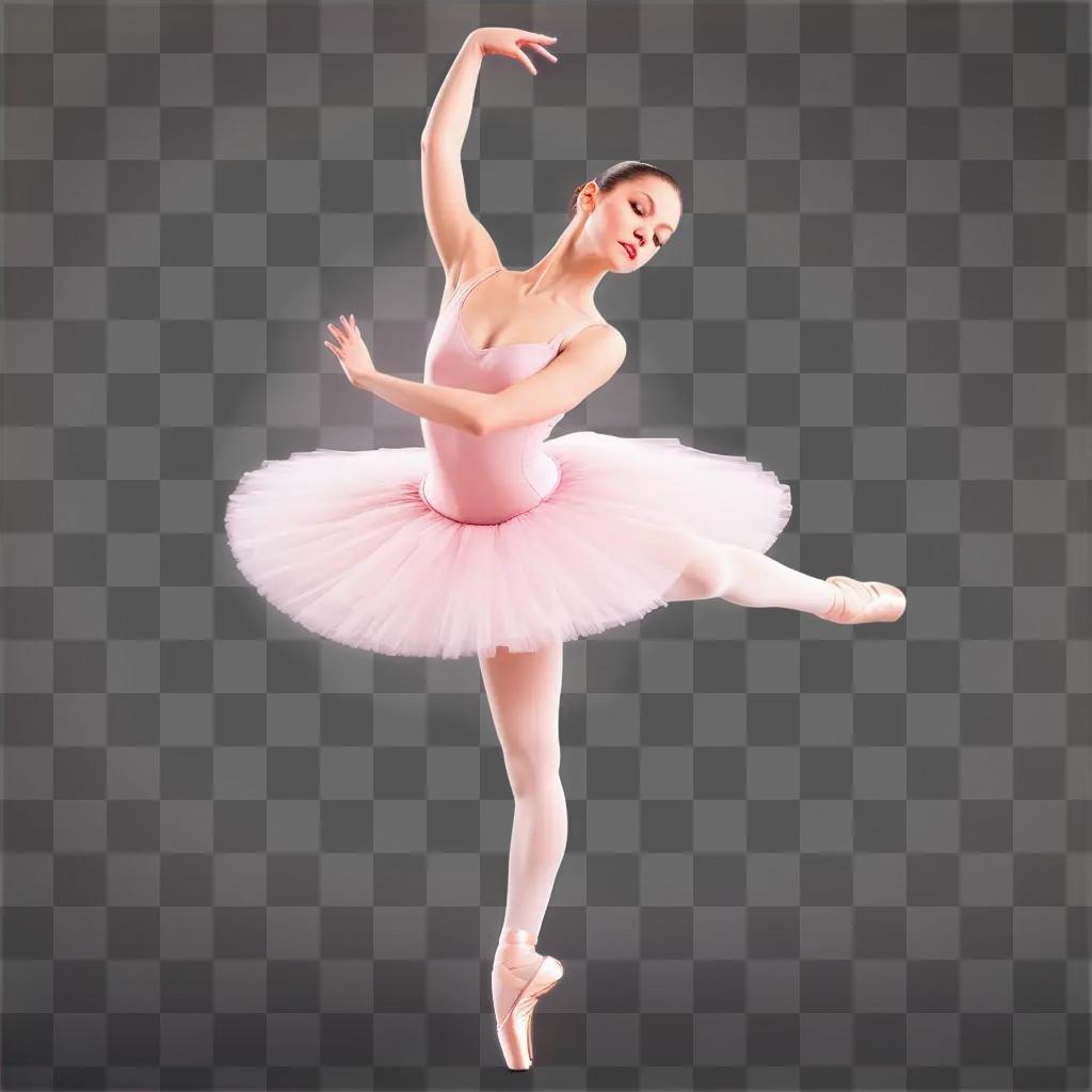 ballerina in pink performs a dance