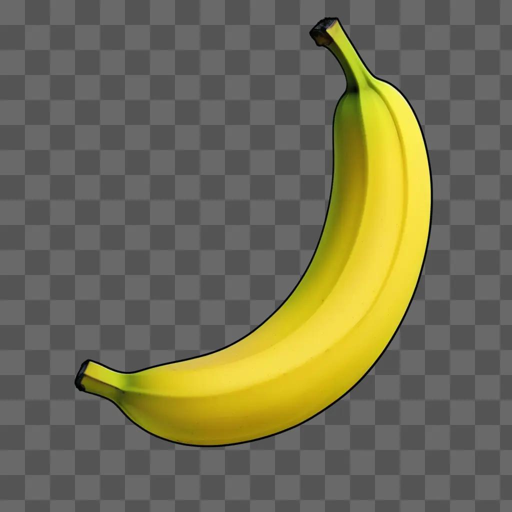 banana is drawn in an artistic style