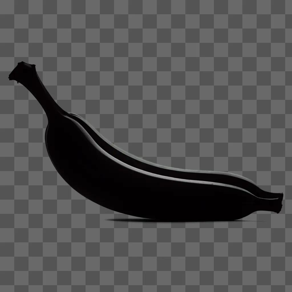 banana silhouette against a dark background