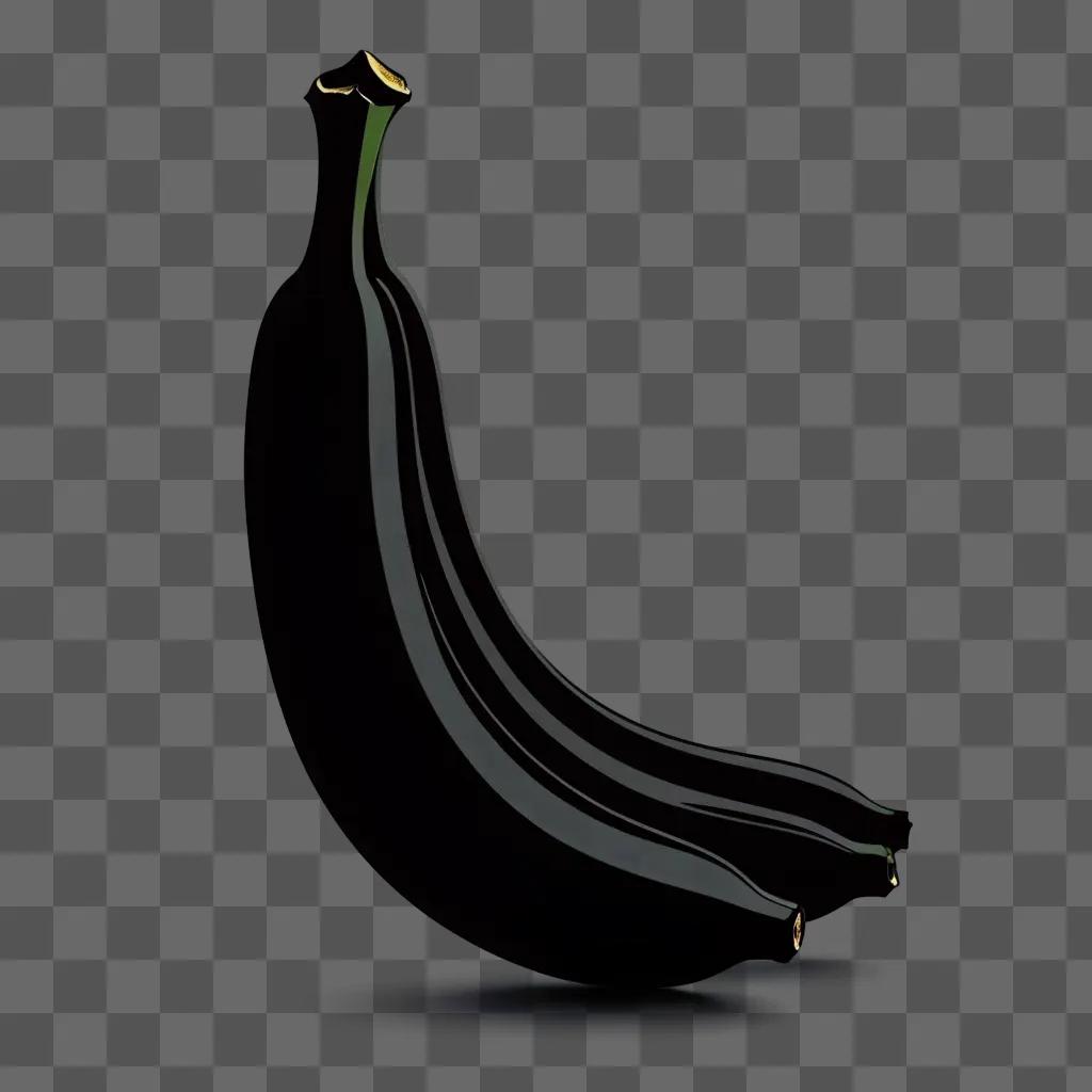 banana silhouette is shown against a black background